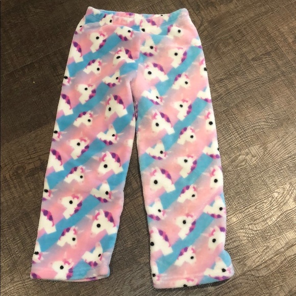 Girls cozy unicorn pj bottoms size 6/6x - Picture 1 of 3